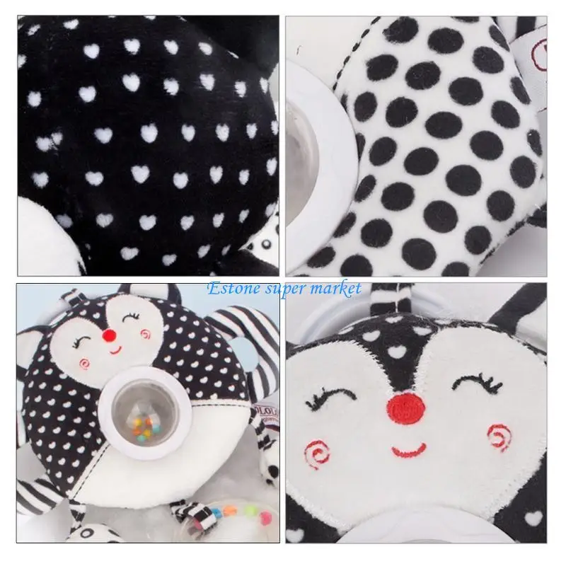 090B รถเข็นเด็ก Rattle ของเล่นรถเข็นเด็ก Pram จี้ Bed การ์ตูนสัตว์สำหรับตุ๊กตาทารก Crib Sensory ของเล่น