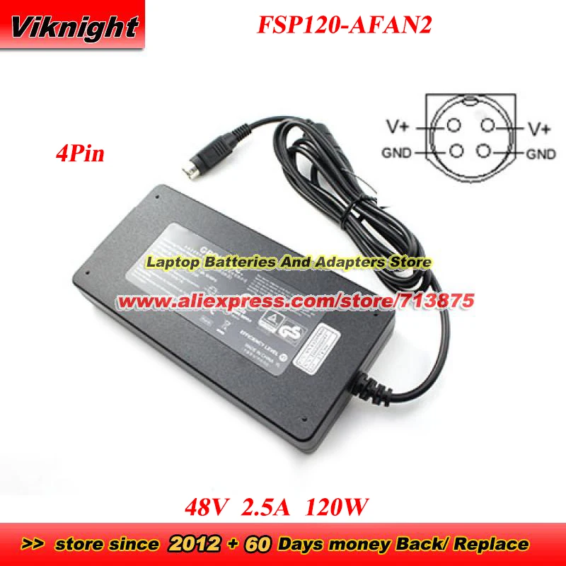 

FSP120-AFAN2 AC Adapter 48V 2.5A 120W for FSP120-AFA FSP120-AFB with 4Pin tip Power Adapter