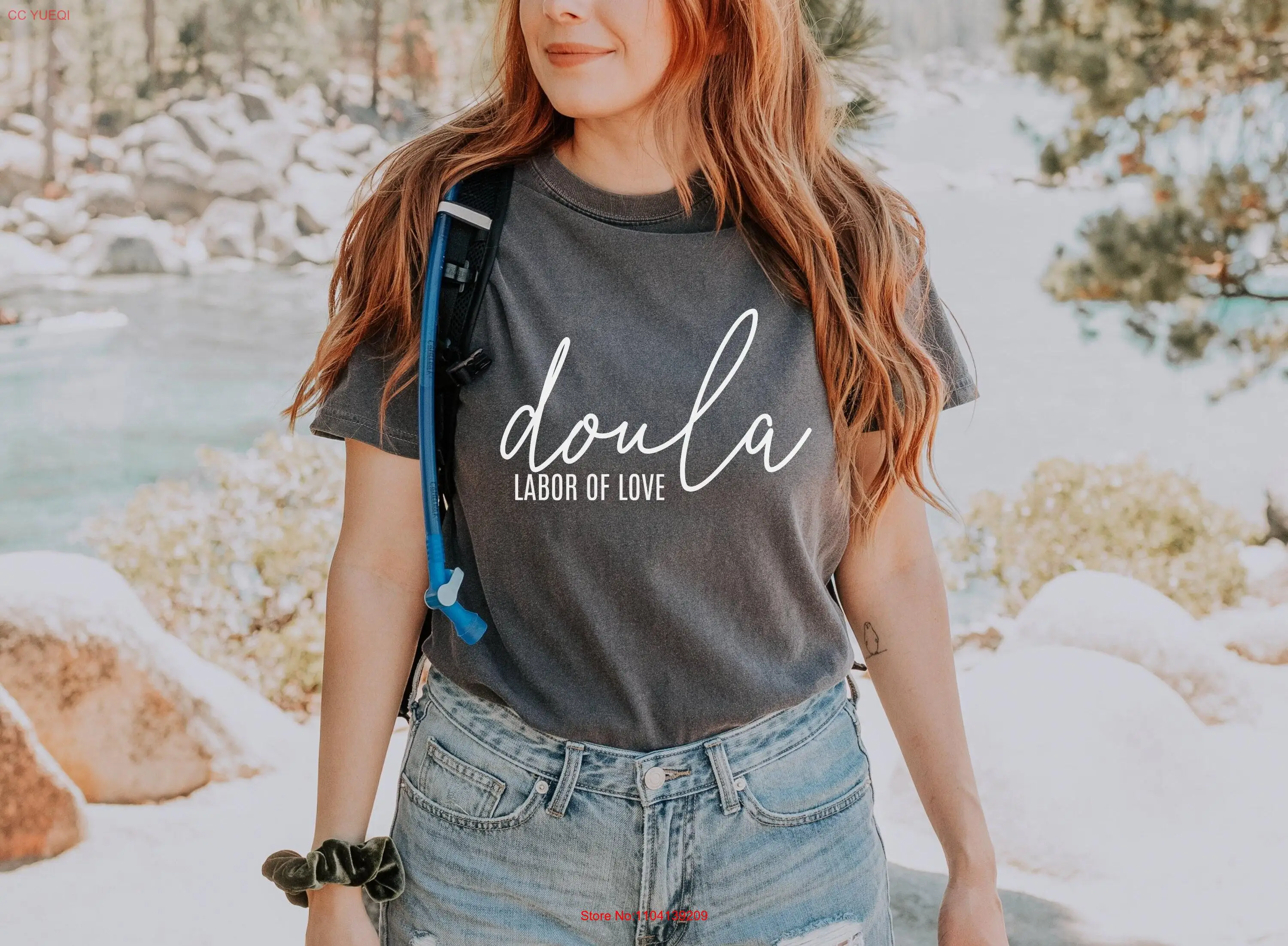 

Doula T Shirt Postpartum Midwife For long or short sleeves