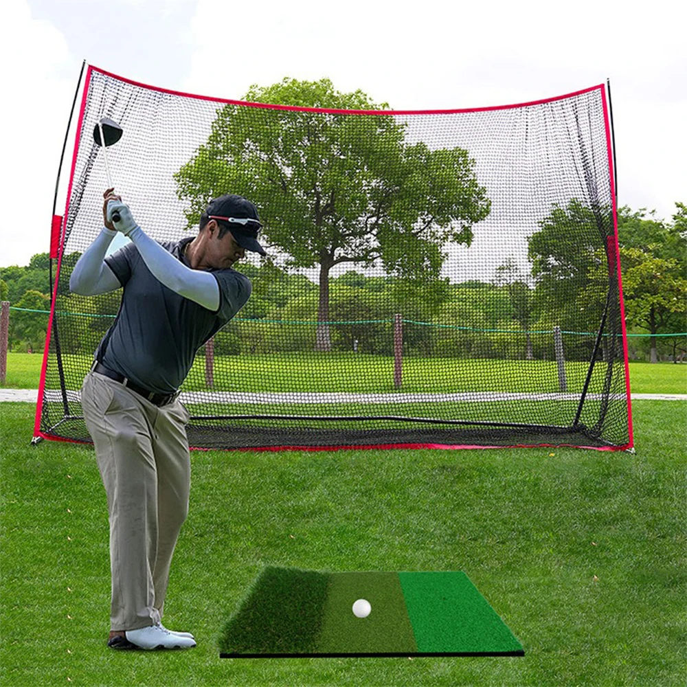 10x7ft Heavy Duty 7 Ply Reinforced Golf Practice Net Iron Fiberglass Ambidextrous for Outdoor/Indoor Use Easy Setup Trainingprom