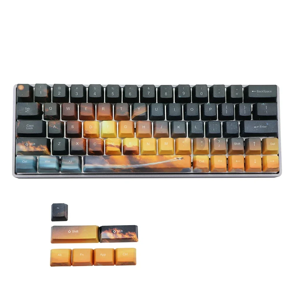 Trek 71 key OEM height PBT keycap, all-inclusive five-sided sublimation process, compatible with GH60 GK64