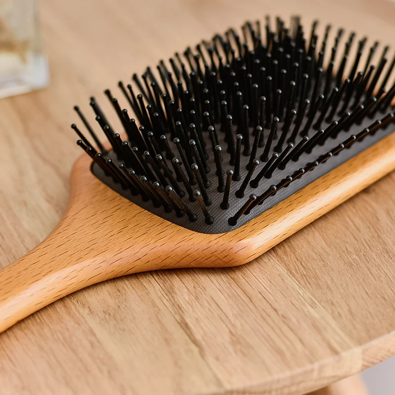 Wooden Comb Air Cushion Massage Scalp Anti-static Hair Brush for Thick Long Hairs Wooden Air Cushion Comb Scalp Massage Dropship