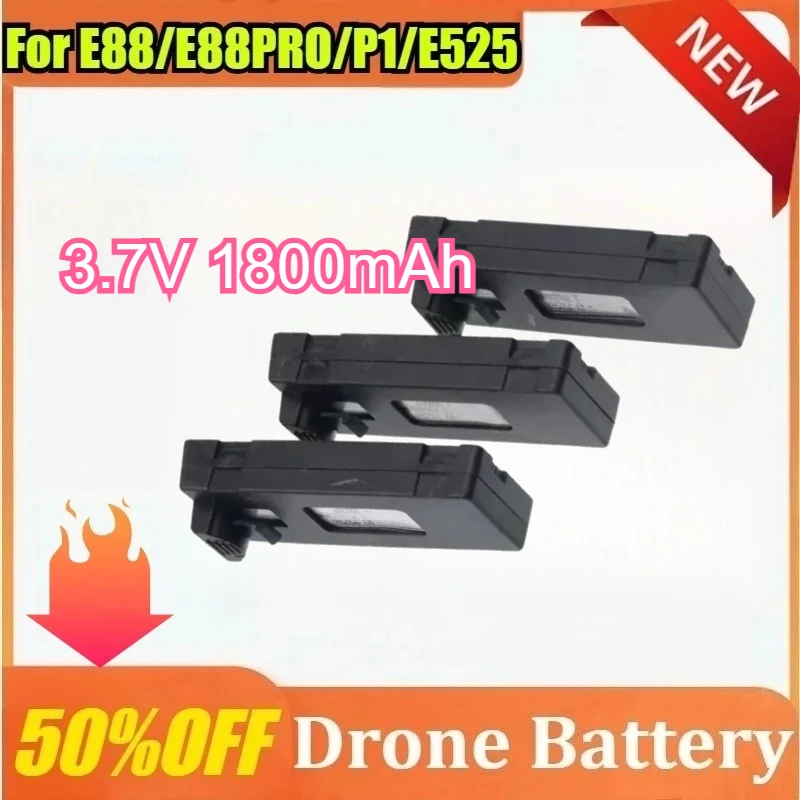 

New 3.7V 1800mAh for E99 E88 P1 E525 K3 RC Li-Ion Rechargeable Battery Drone Replacement Quadcopter Remote Control UAV Battery