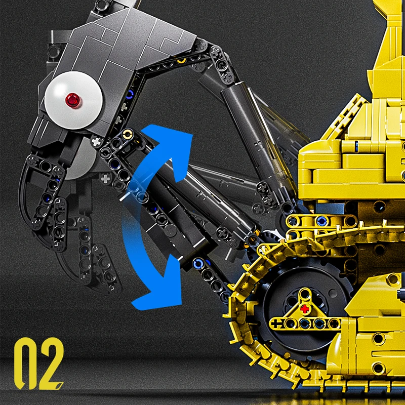 قالب الملك-ألعاب السيارات التقنية للأطفال ، جرافة بنة التجمع ، نموذج شاحنة ، App بمحركات ، PR766 ، هدايا عيد الميلاد ، 17049 #5