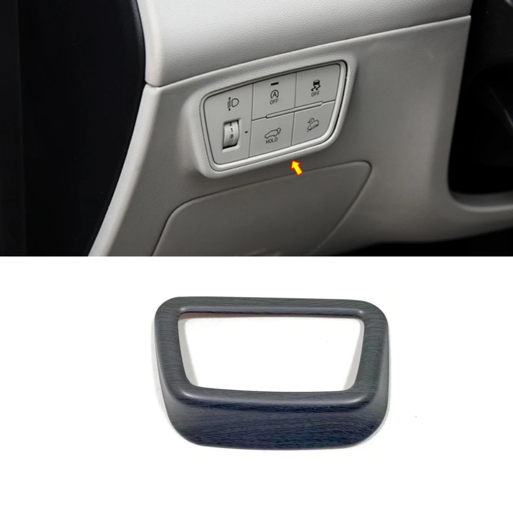 

ABS Wood grain Car Interior Head Lamp Headlight Switch Trim Frame Sticker Accessories Fit For Hyundai Tucson NX4 2021 2022 2023