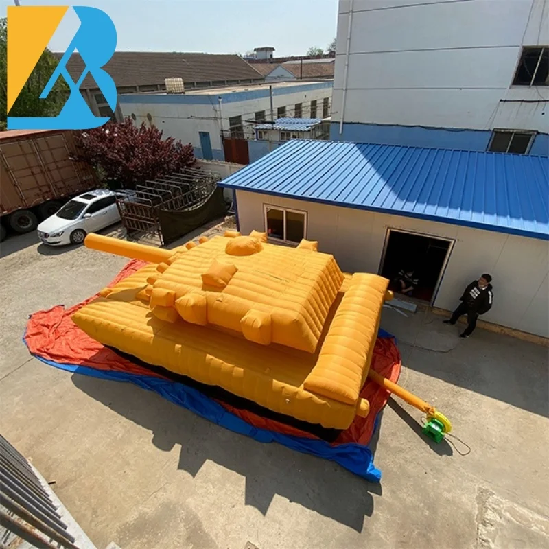 

Custom Made Event Decorative Giant Yellow Air Military Tank Balloon for Exhibition Museum Toy