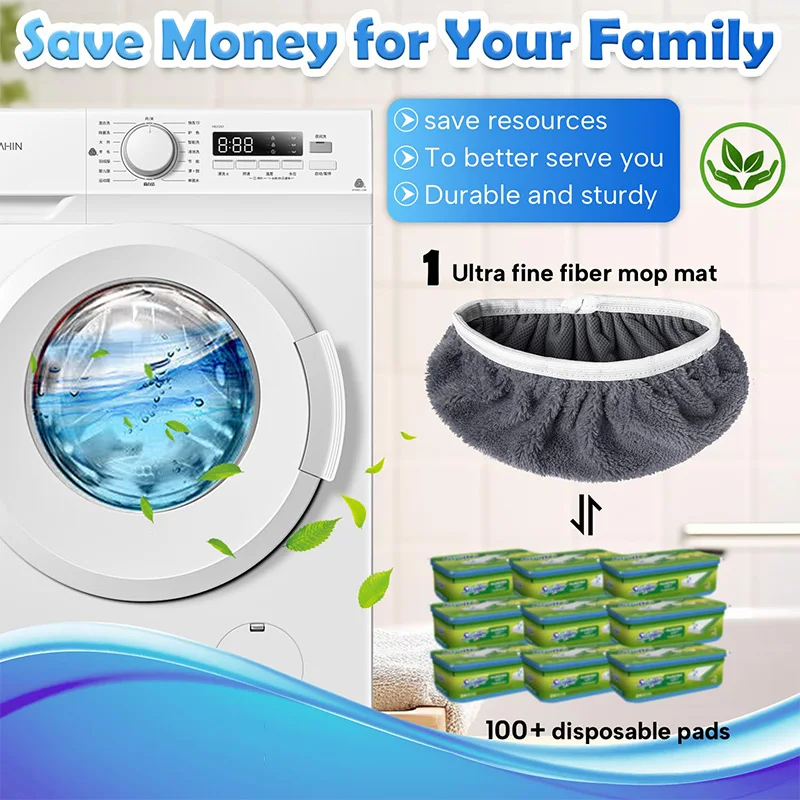 Elastic Microfiber Mop Replacement Pads Washable Reusable Flat Mop Cloth Wet Dry Floor Cleaning Refill for Hardwood Tile Spray M view 4