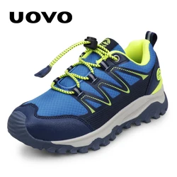 UOVO-zapatos de senderismo antideslizantes para niños, zapatillas transpirables para exteriores, calzado deportivo para niños grandes, Otoño, 2024
