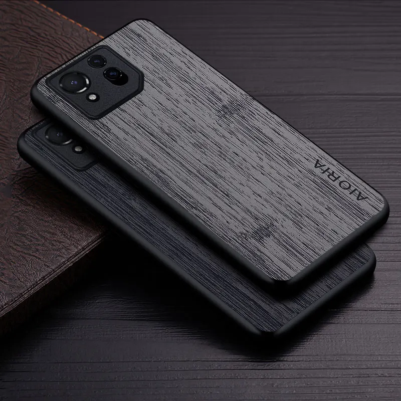 Capa para asus rog phone 8 pro 5g funda padrão de madeira de bambu capa de telefone de couro luxo coque para asus rog phone 8 pro capa