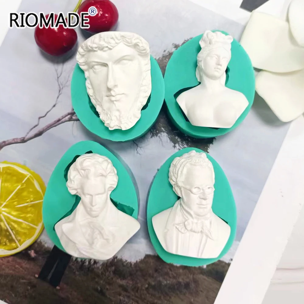 Goddess Scholar Statue Model Decoration Baking Tool Aromatherapy Gypsum Epoxy Resin Handmade Simple Style Silicone Mold