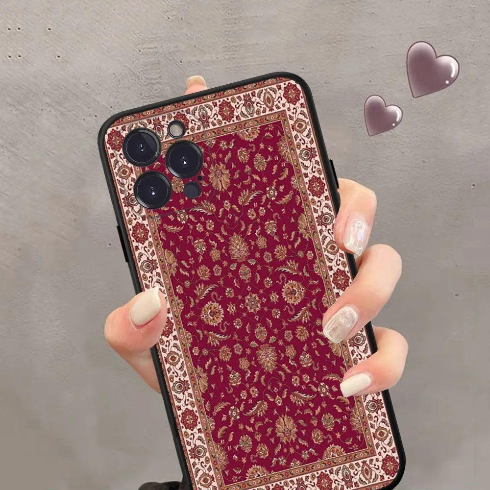 Persian Carpet Phone Case Silicone Soft For iphone 15 14 13 12 11 Pro Mini XS MAX 8 7 6 Plus X 2020 XR Shell