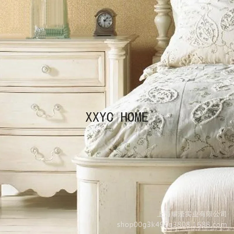 Muebles de cama doble de madera maciza americana