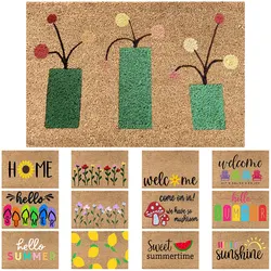 Summer Door Mat Non Slip Welcome Door Mat Decorative Front Door Mat 40x60cm Low Profile Doormat for Bathroom Entryway