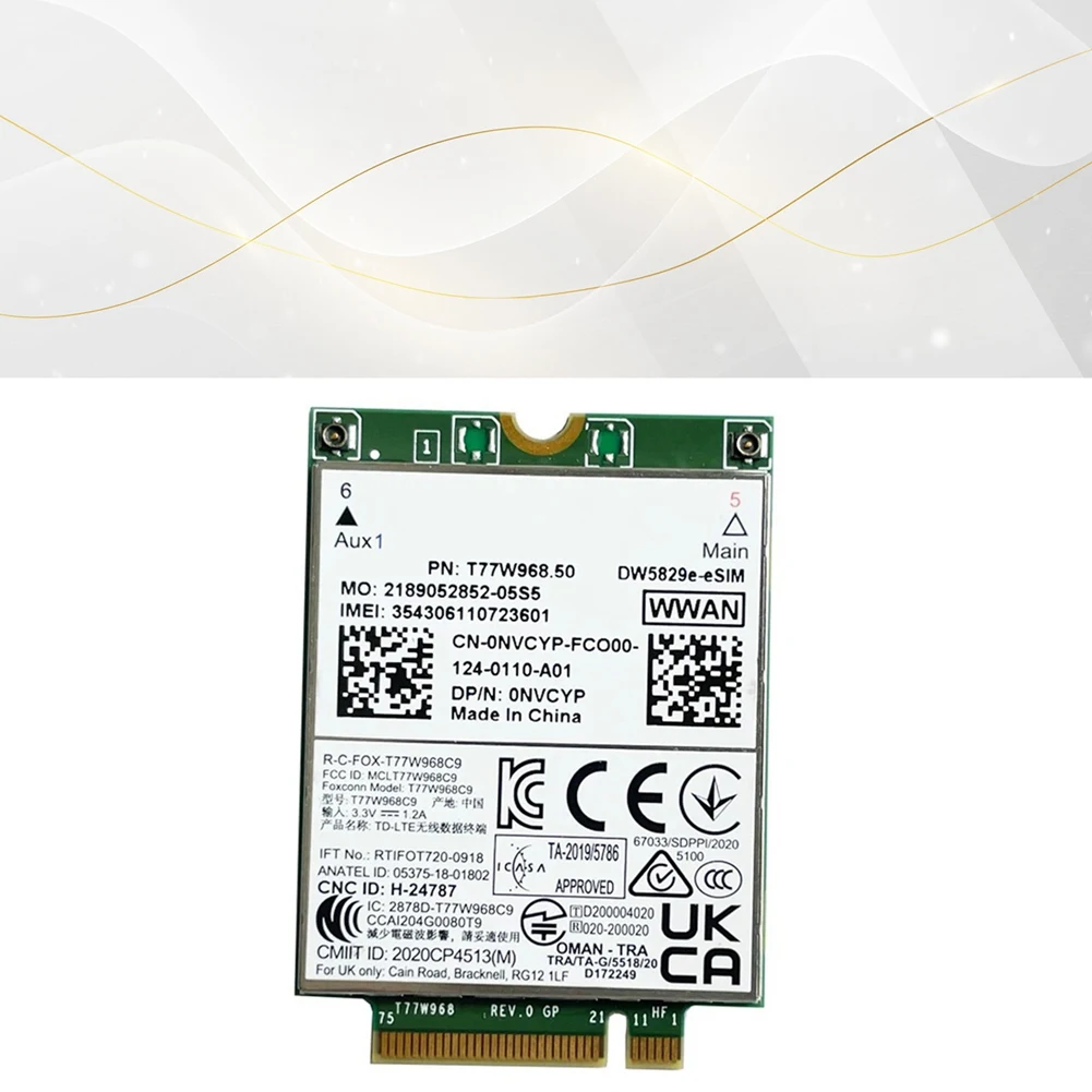 Module DW5829e-ESIM M.2 modul Modem 4G untuk Laptop Dell 7320 7330