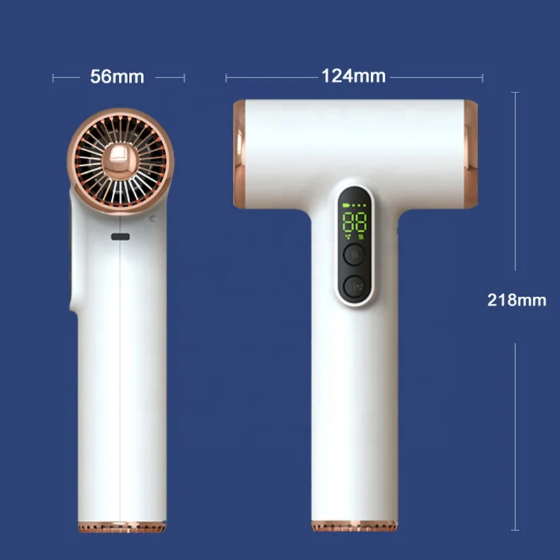 Secador de pelo inalámbrico recargable por USB, soplador portátil de viaje de 15000 mA para exteriores, Camping, barbacoa, pistola de aire de soplado, secador de pintura