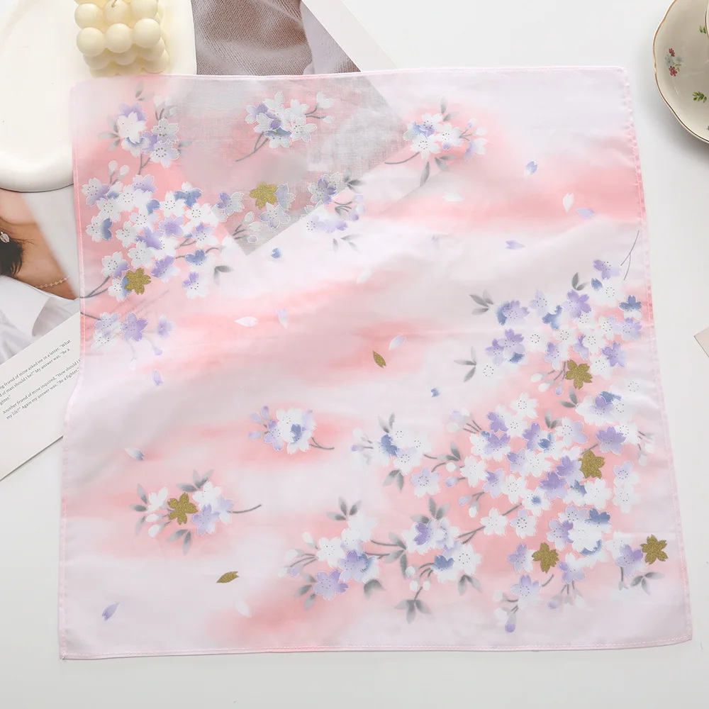 3/6 pezzi fazzoletto stampato in puro cotone da donna salviette assorbenti giapponesi di alta qualità regalo di nozze 43 cm