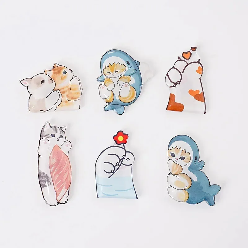 Aiguille acrylique chat mignon, 1 pièce, fil à coudre magnétique, tube d'aiguille, point de croix, fournitures d'aiguilles à broder.