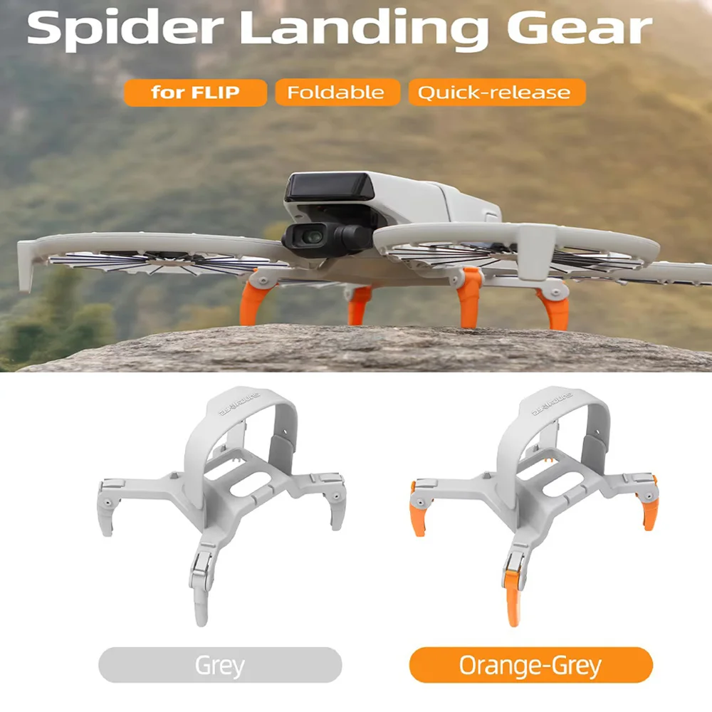 Foldable Drone Landing Gear For DJI FLIP Heightened Stand Accessories,Spider Tripod Landing Gear Protection Bracket