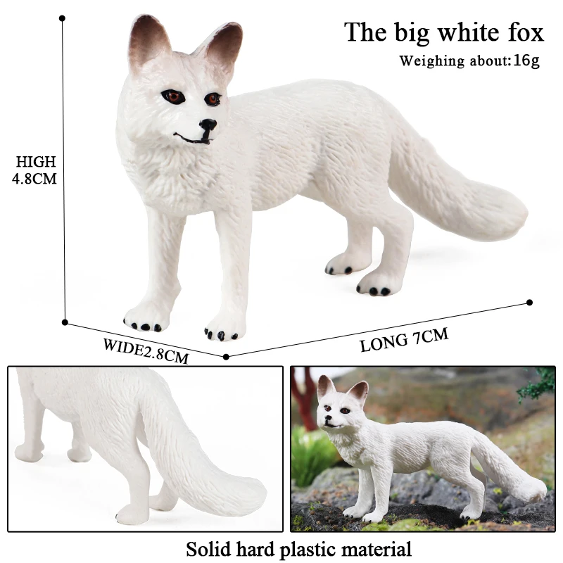 Oenux Mini Weihnachtsbäume Zeder Waldtiere Kuchendeckel Zubehör Fuchs Hirsch Kaninchen Eichhörnchen Antilope Modell Dekor Kinderspielzeug – Detail 10