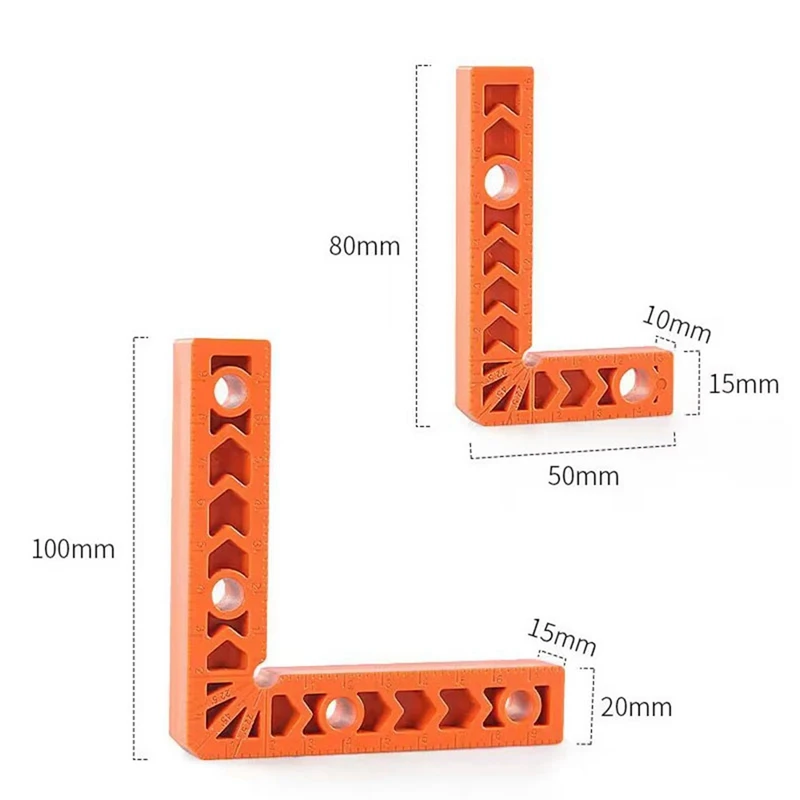 90-Grad-rechtwinkliger Hilfspositionierer, 10,2 cm, Holzbearbeitungswerkzeug, quadratischer Kunststoffhalter, 7,6 cm, 10,2 cm, 40,6 cm, langlebig