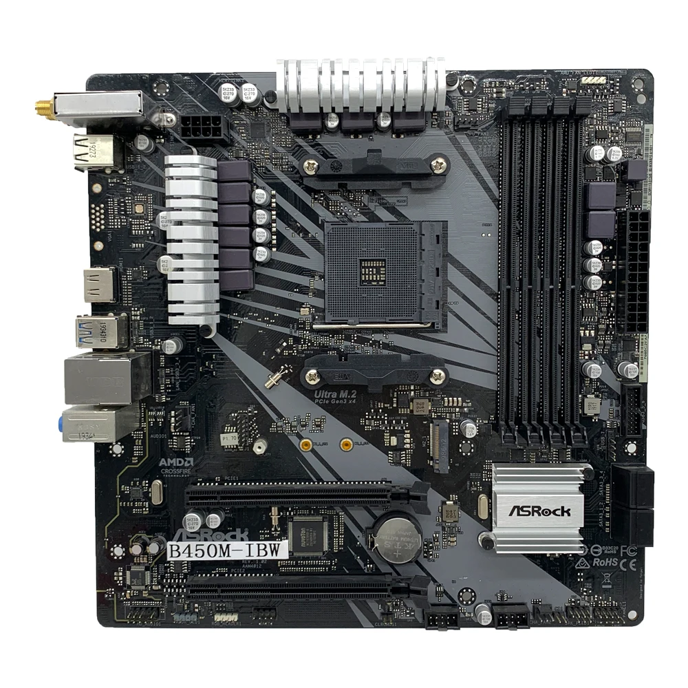 ASRock B450 B450M Motherboard B450M-IBW Socket AM4 DDR4 128GB M.2 Support Ryzen 5500 5600 1400 4655 3000 5700 2500 3900 cpu