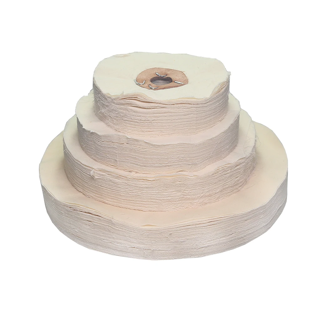 1 pc 4/5/6/8 inch Unstitched Floppy Final Polishing Mop Soft Loose 100 Leaf Fabric Buffing Wheel