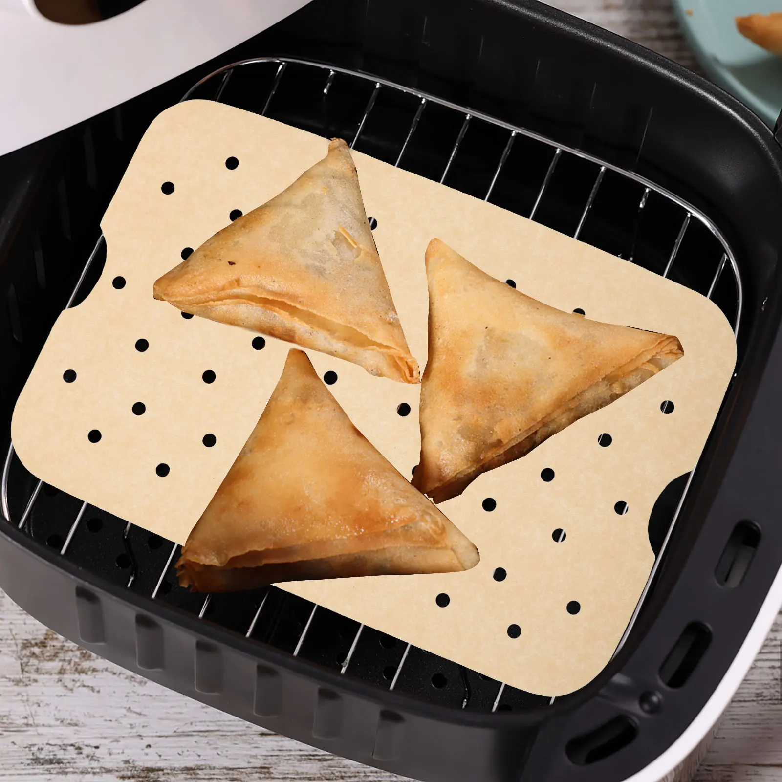 

200 Sheets Fryer Baking Pan Liner Parchment Paper Oven Air Fryer Liner Nonstick Silicone Disposable Oil Proof Kitchen