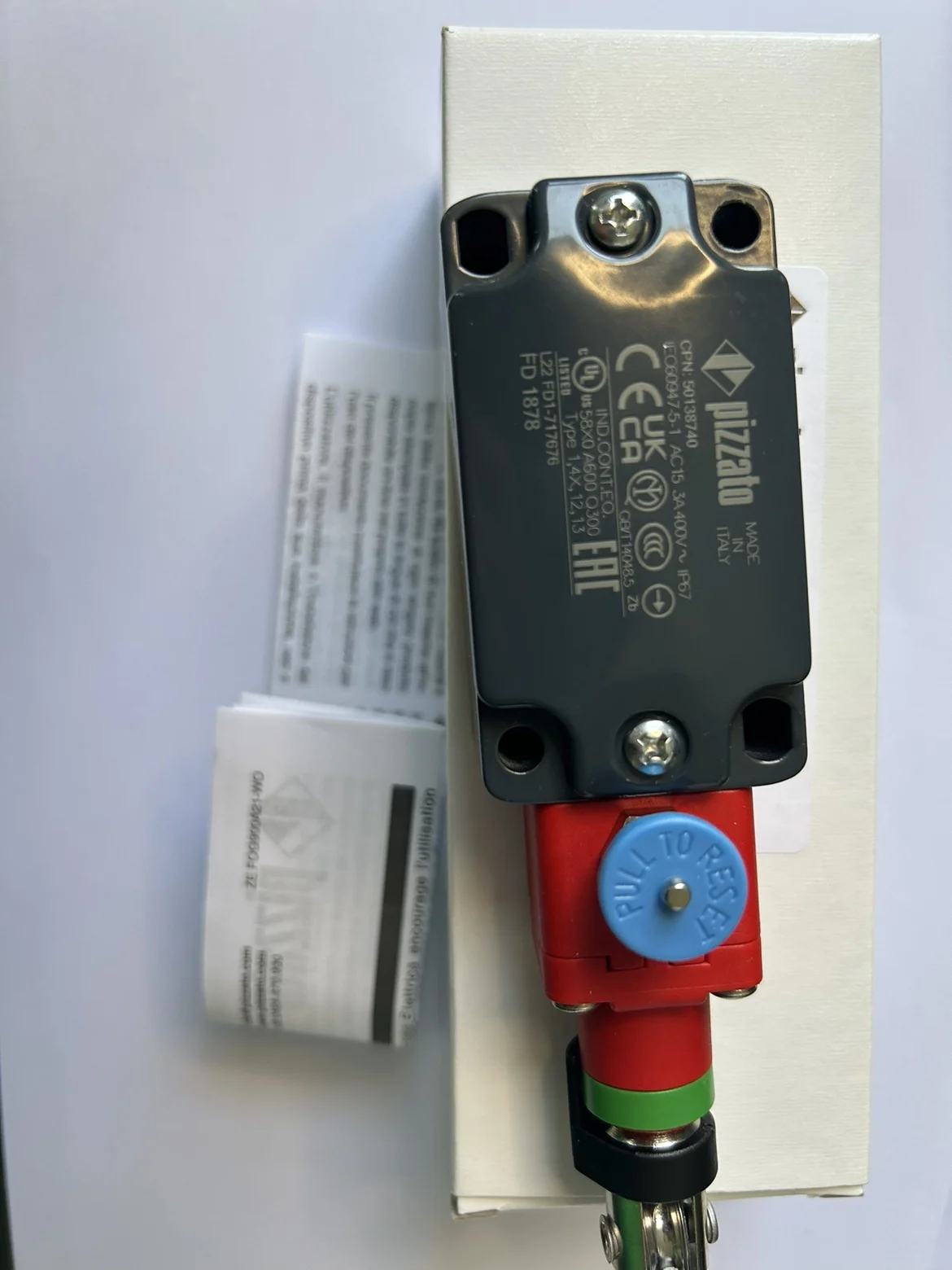 New Original Pizzato Pull -Line Pull Rope Switch FD1878