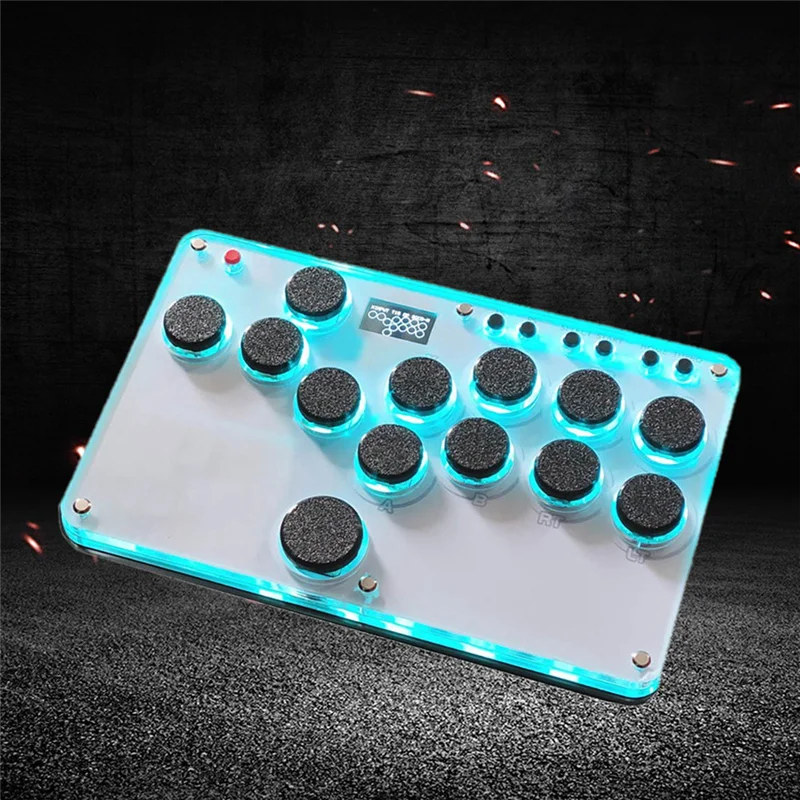 

Slim Finger Joystick Full Button Arcade Fight Controller Acrylic Game Controller For Favorite Arcade Game