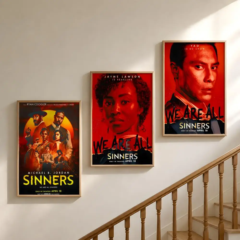 Film S-Sinners Michael B Jordan Vampire Poster Waterproof HD Modern Peel And Stick Wall Decor Bedroom Living Room Dorm Office