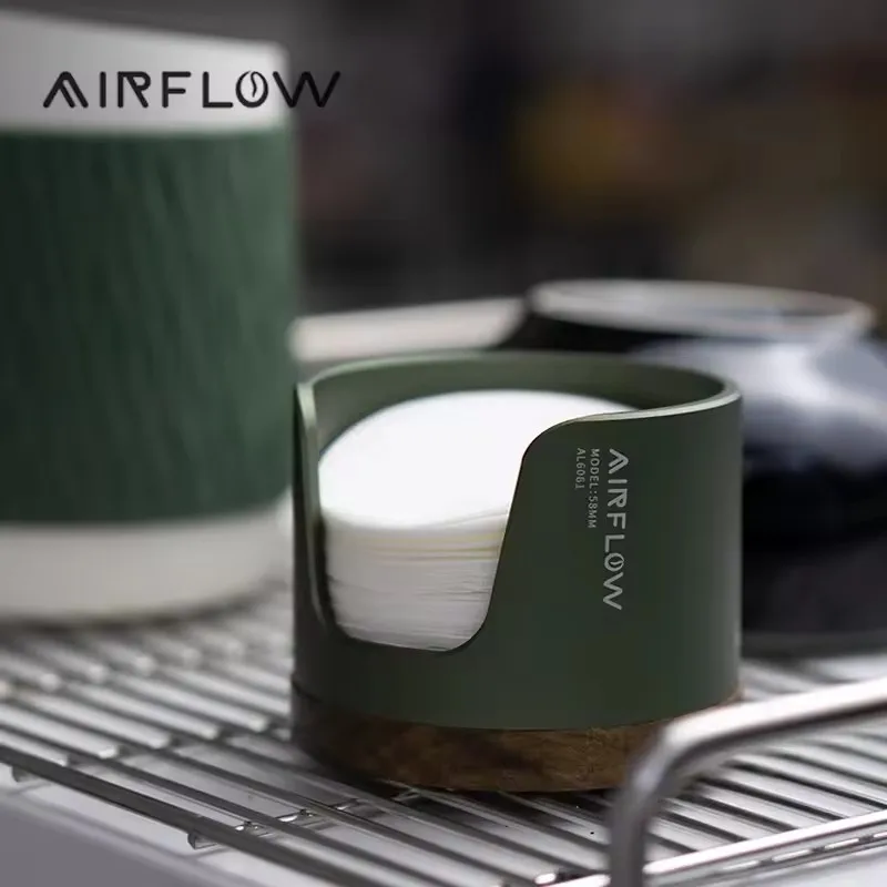 

AIRFLOW 51/53/58mm Coffee Filter Paper Storage Box Handle Round Filter Paper Holder 120 Pieces Mocha Pot Dust-proof Storage Box