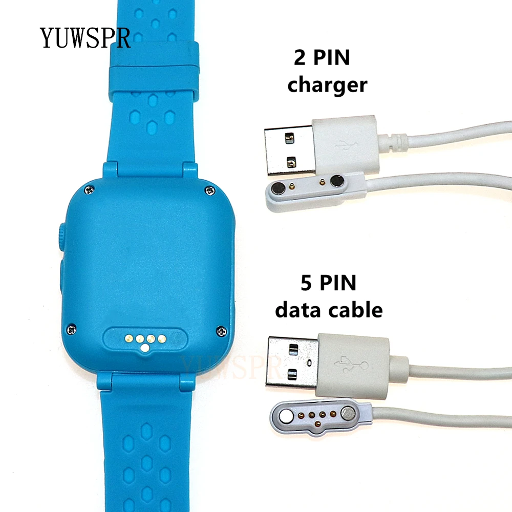 Cargador magnético USB para niños, Cable de datos de 5 pines, rastreador GPS, reloj inteligente, LT21, LT31, Q12, Q19, K9, T16, DF33