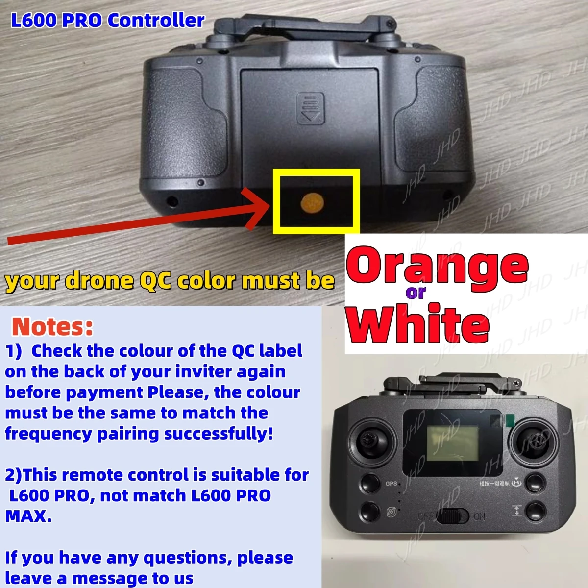 JHD L600 PRO Drone RC Quadcopter Remote Control  Original Spare Part L600 Pro MAX Remote Controller Transmitter Part Accessory