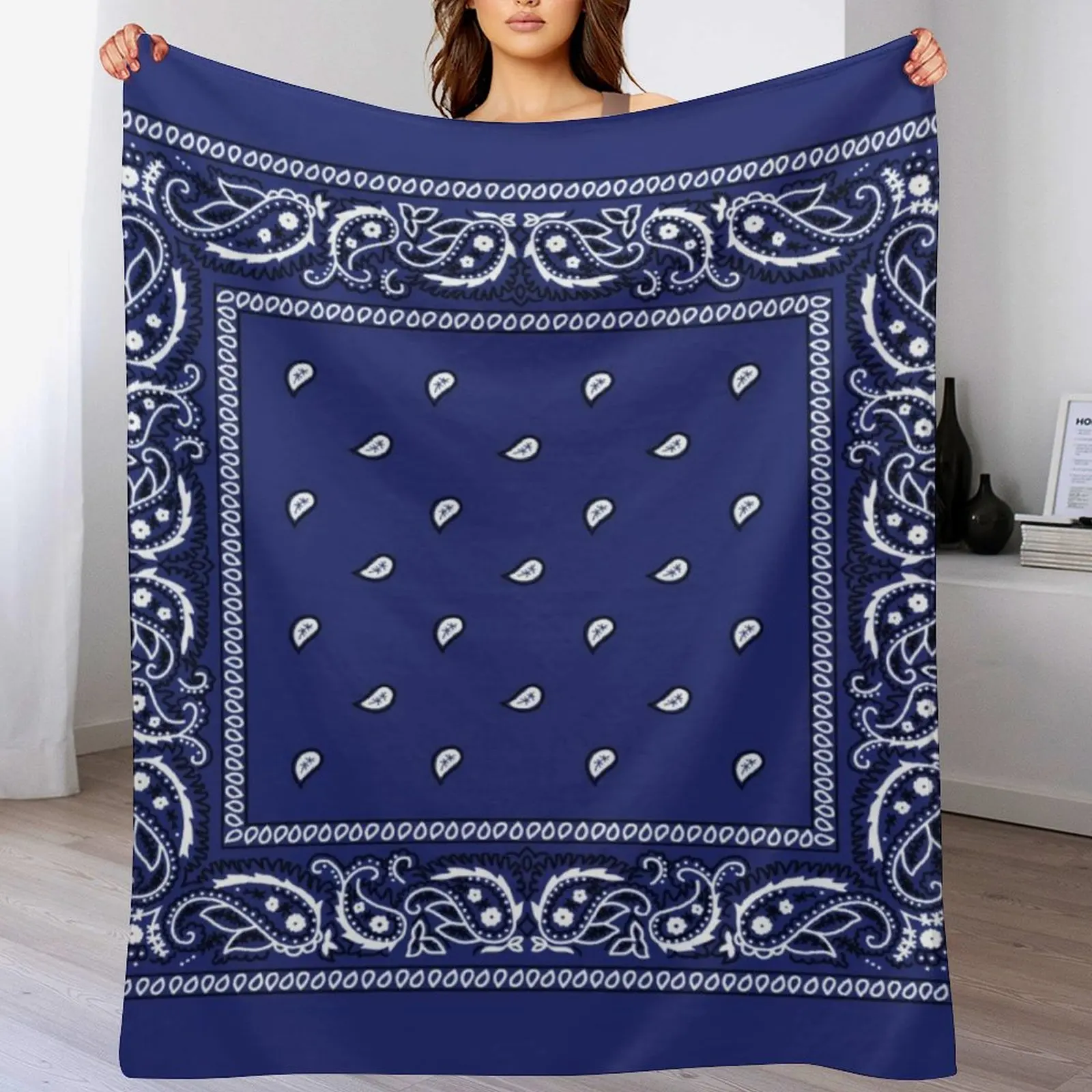 

Bandana Doger Blue Throw Blanket Baby Plush Travel Blankets