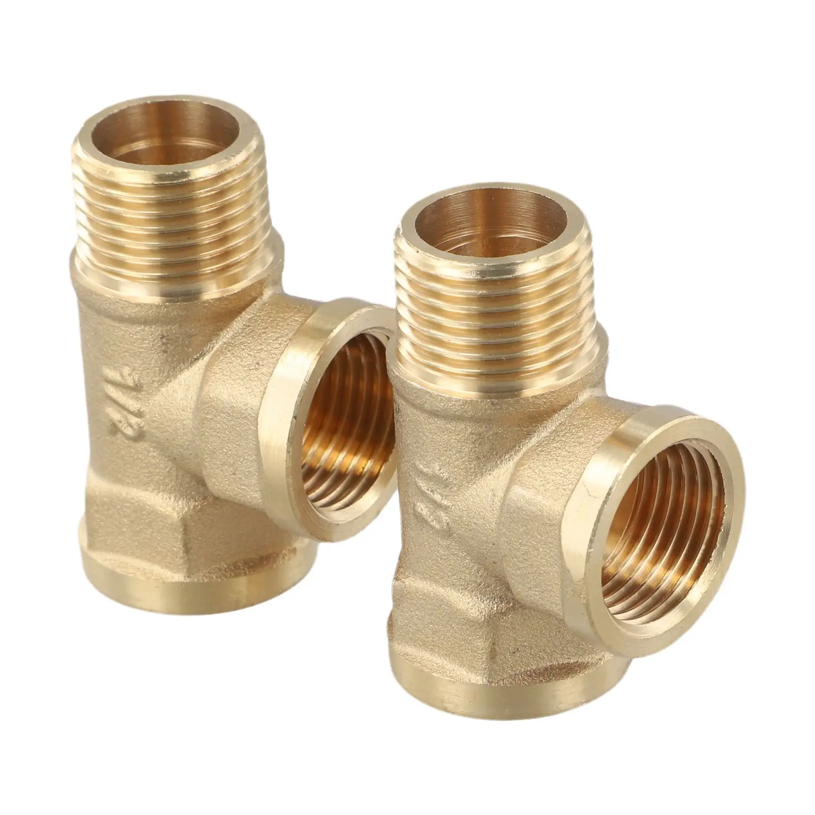 DN15 Pipe Fitting Brass T-tube Plumbing Installation Easy Installation Process High Temperature Tolerance Leak-proof Design