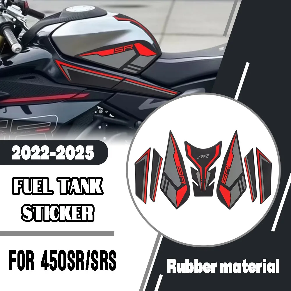 For CFMOTO 450SR S 450SR 450SRS 2022-2025 Motorcycle Anti-slip Traction Pad Fuel Tank Sticker Protection Sticker Knee Pad Decal