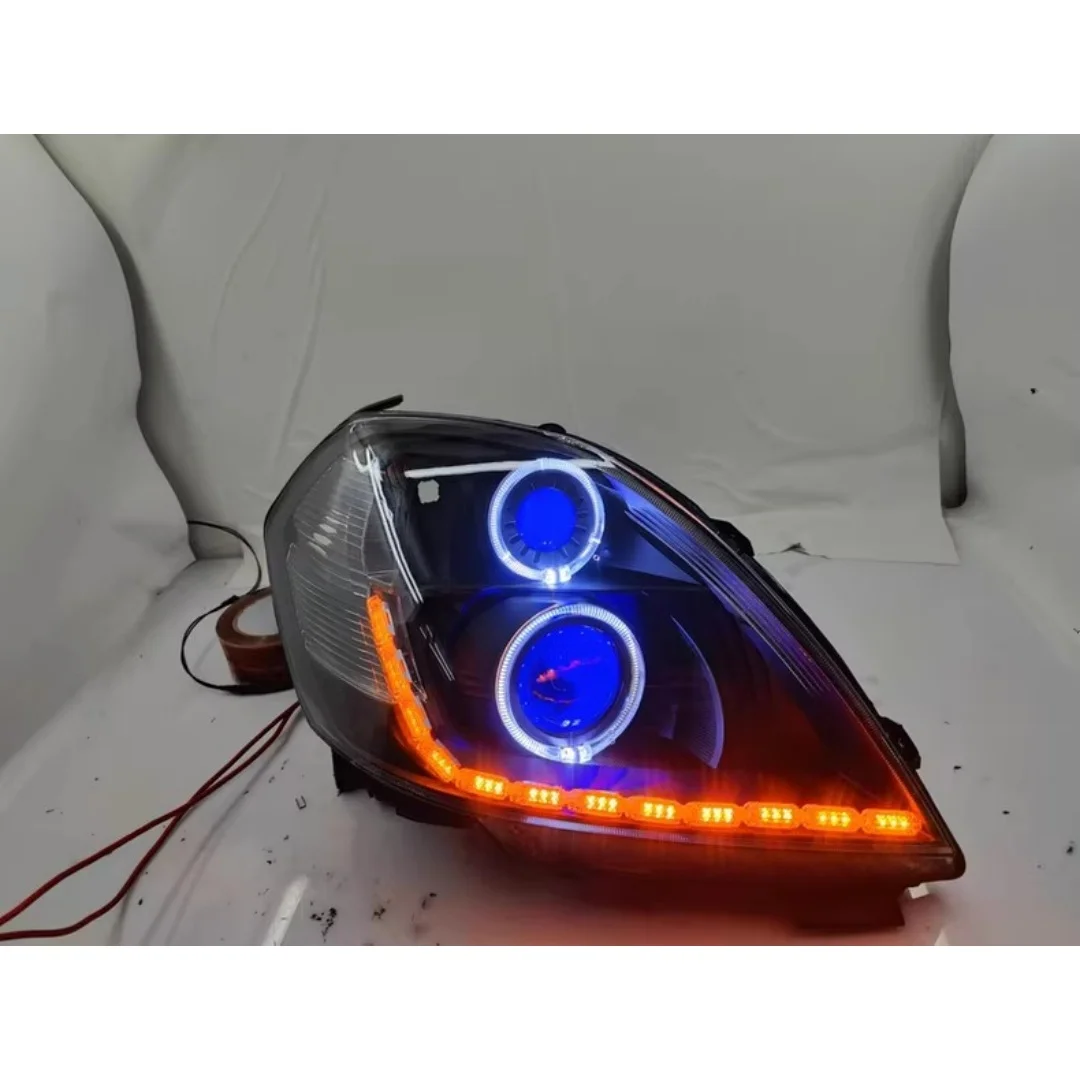 Headlight Assembly for Nissan Sylphy Sentra 06-12 Modified LED Front lamp Angle Devil Eye Daytime Running light