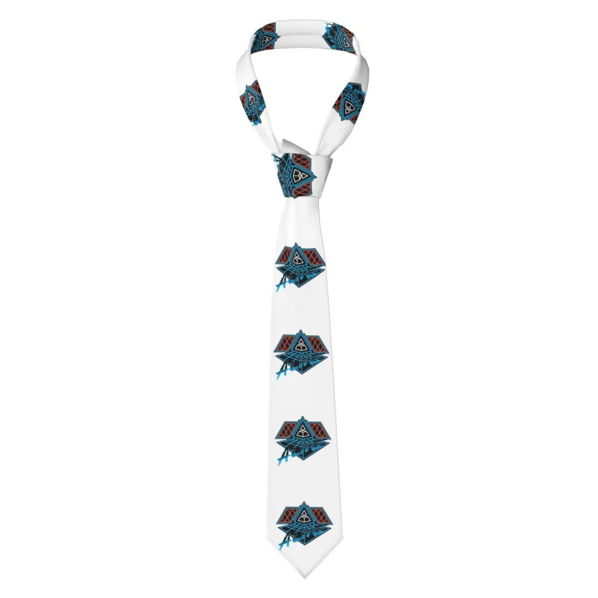 Gravata Daft Punk masculina de seda poliéster 8 cm gravatas festa gravata de negócios casual gravatas