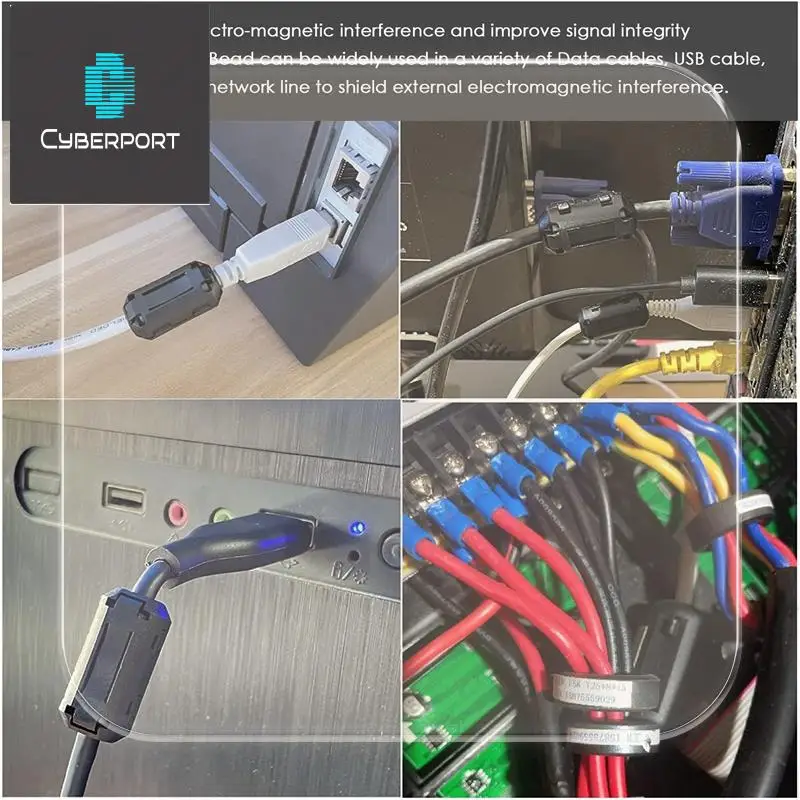 24-Hour Delivery 20 Pieces Clip-On Ferrite Ring Core RFI EMI Noise Suppressor Cable Clip For 3Mm/ 5Mm/ 7Mm/ 9Mm/ 13Mm Diameter C