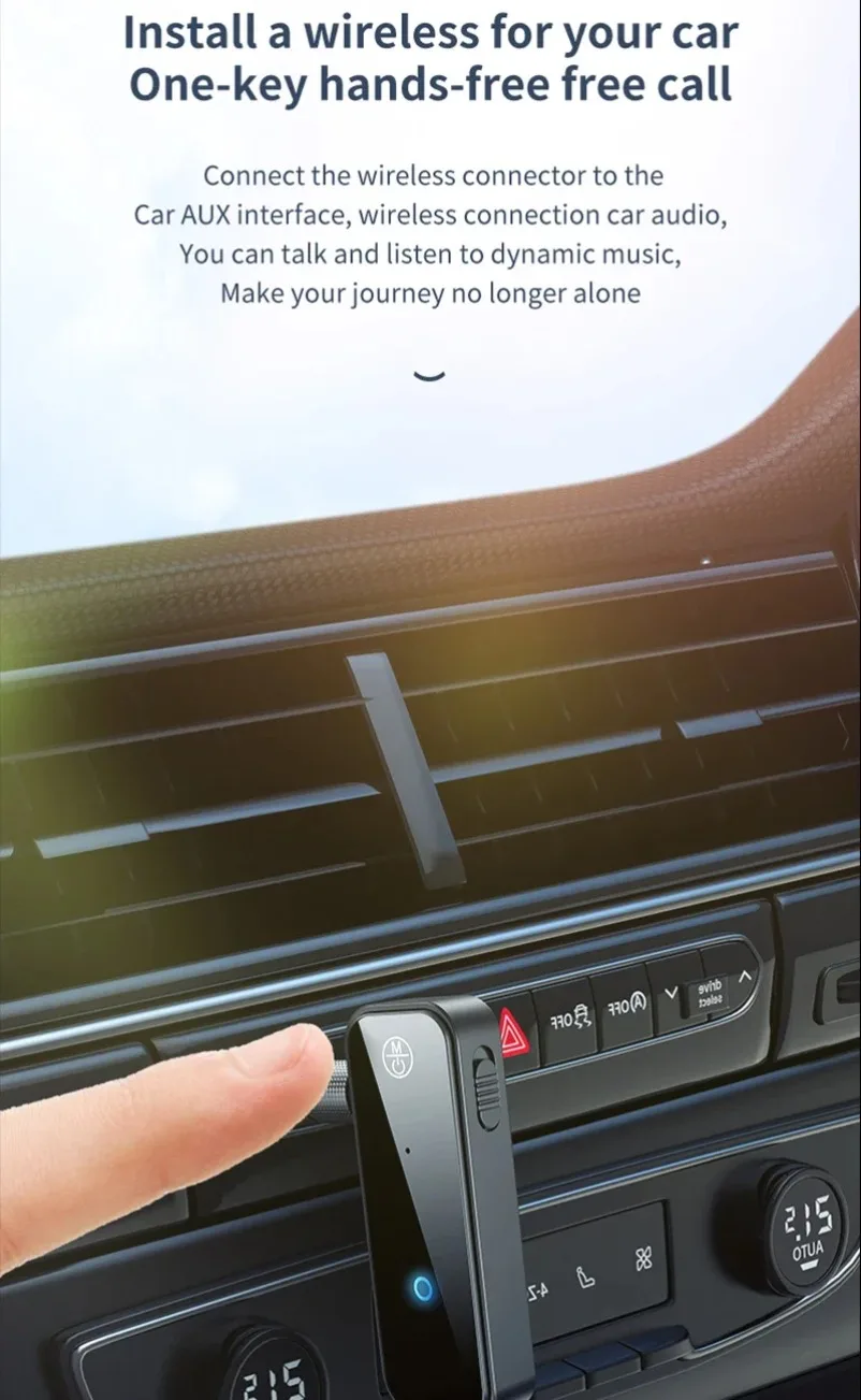 محولات لاسلكية بلوتوث 5.0 استقبال الصوت الارسال Hansfree دعوة 3.5mmAUX جاك USB دونغل ستيريو الموسيقى الكمبيوتر التحكم في الفيديو