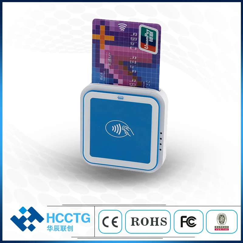 Lettore di schede NFC con chip IC MSR EMV PCI TQM Visa Master Amex MPOS mobile Bluetooth tutto in uno