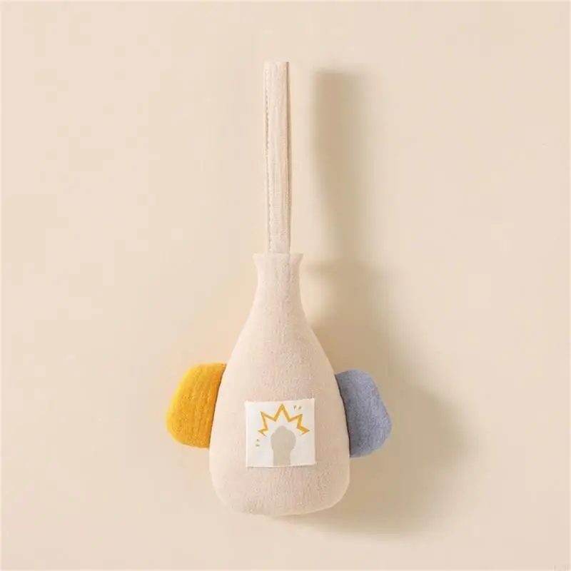 F19F Baby Sensory Toy Auditory Development Hand Hand Doll สำหรับบ้านและการเดินทางทุกวัน