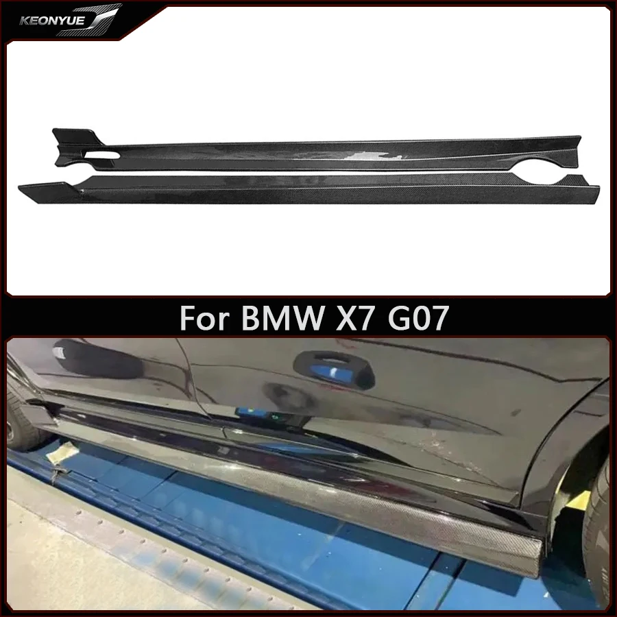 

For BMW X7 G07 Carbon Fiber Side Skirts Side bumper Splitters Side skirt Cup wings Apron Side panel Car Accessories Body Kit
