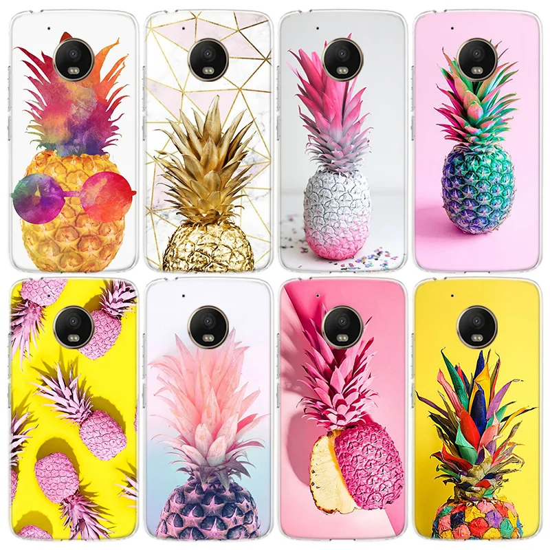 Yellow Pineapple Pink Fruit Phone Case For Xiaomi Poco X3 GT X4 NFC M4 M5 M5S X6 X5 Pro 5G M3 Mi F6 F5 F4 F3 F2 F1 TPU Cove