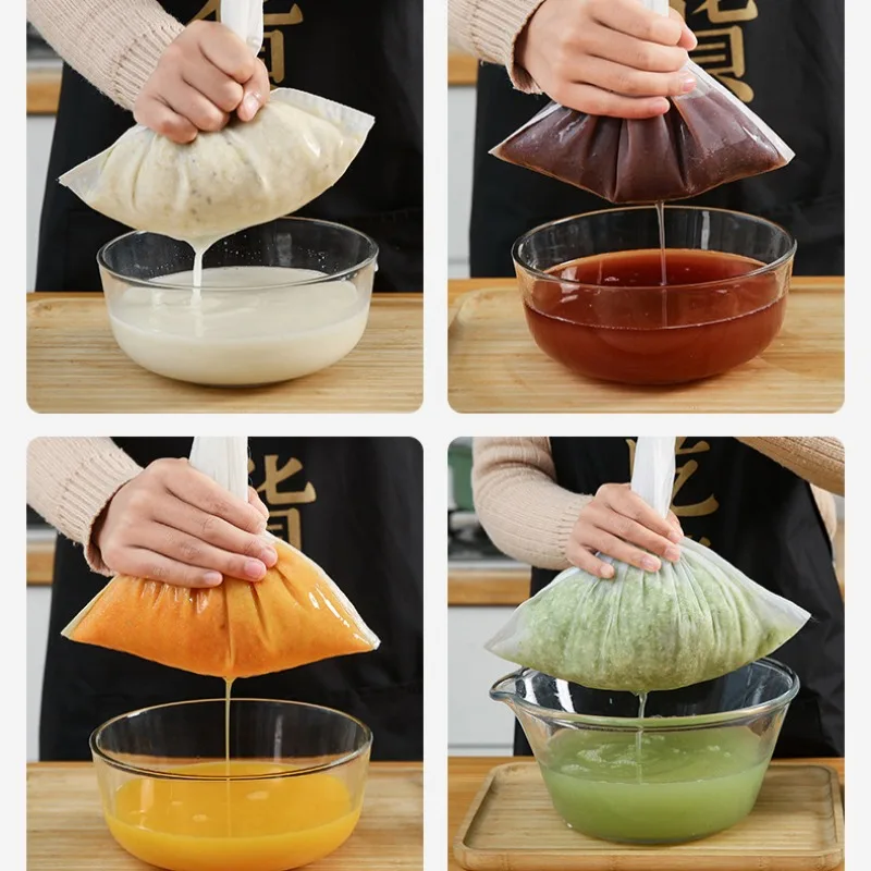 3/2/1Pcs Reusable Nut Milk Bags Strainers Unbleached Nylon Cheesecloth Bag Food Cheese Yogurt Filter Kitchen Fine Mesh Strainer - Image 5
