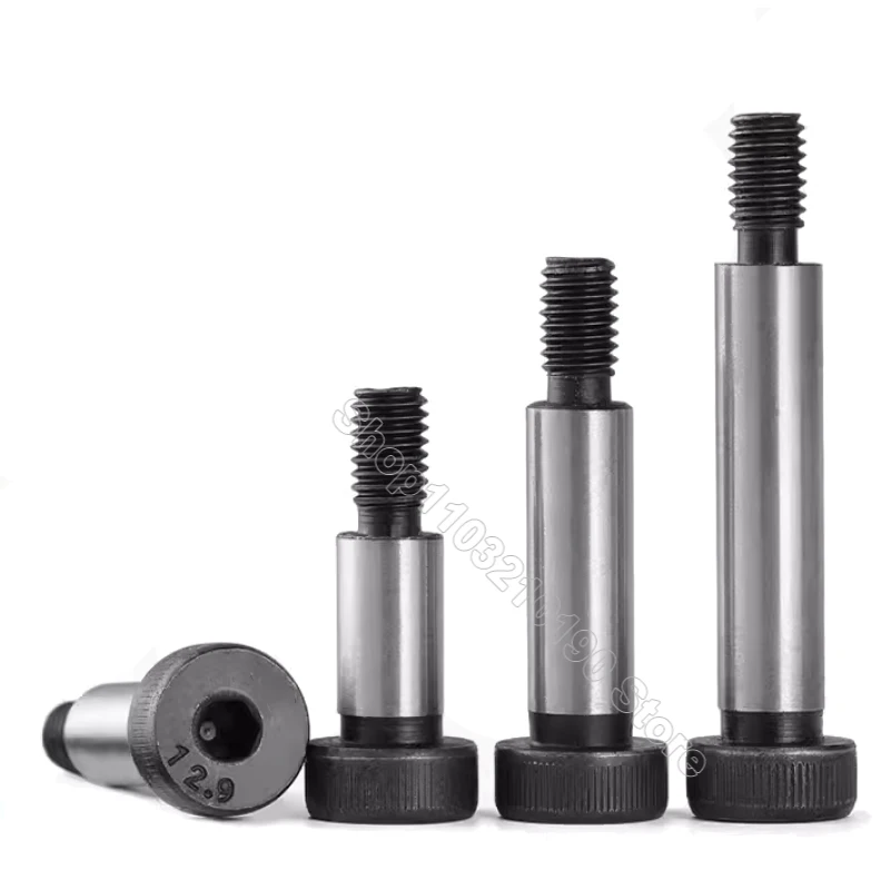 1-5pcs M8 Rod Diameter=10mm Grade 12.9 Hex Hexagon Socket Cap Head Shoulder Roller Bearing Screw Bolt High Tensile L=10-150mm