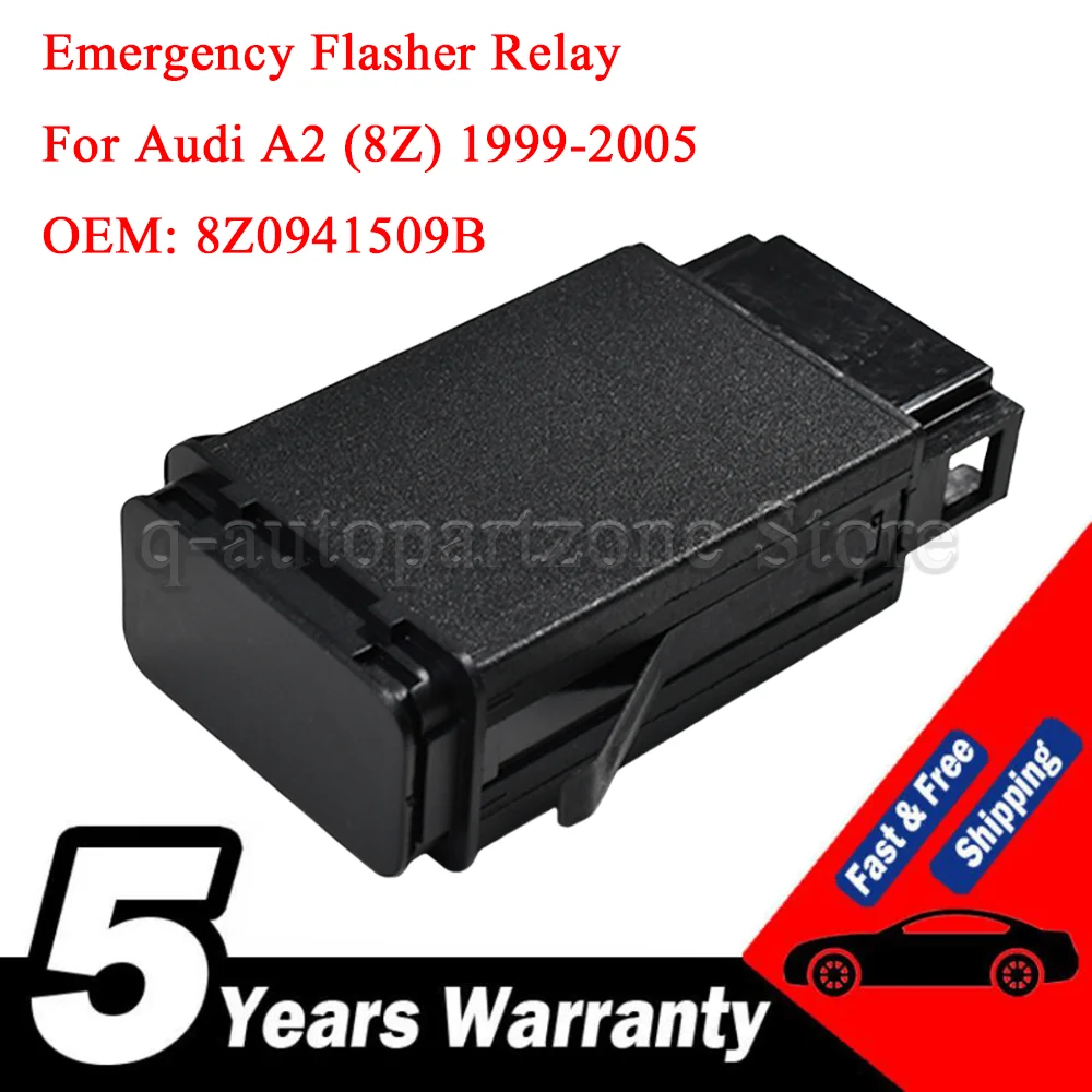 8Z0941509B For Audi A2 8Z 1999-2005 Hazard Warning Light Flasher Indicator Relay Turn Signal Switch Replacement Part