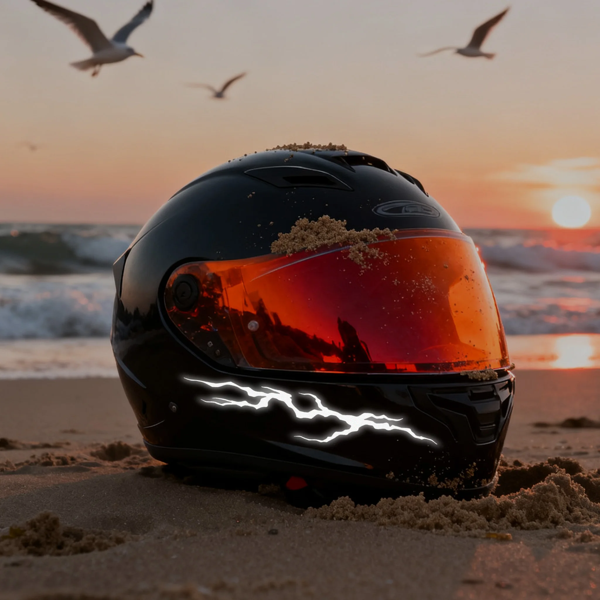 Reflective Lightning Sticker 1PC Waterproof Safety Vinyl Decal for Motorcycle Helmet Fuel Tank Scooter Bike Auto Riding Decor