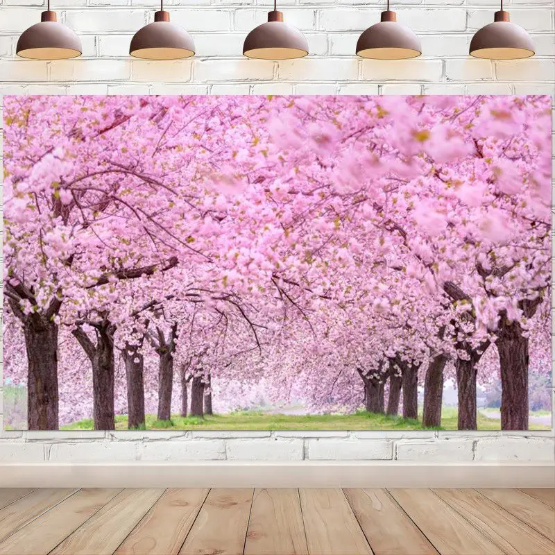 Garden Backdrop Pink Forest Woodland Photography Background Wedding Baby Bridal Shower Birthday Party Decoration Photo Booth