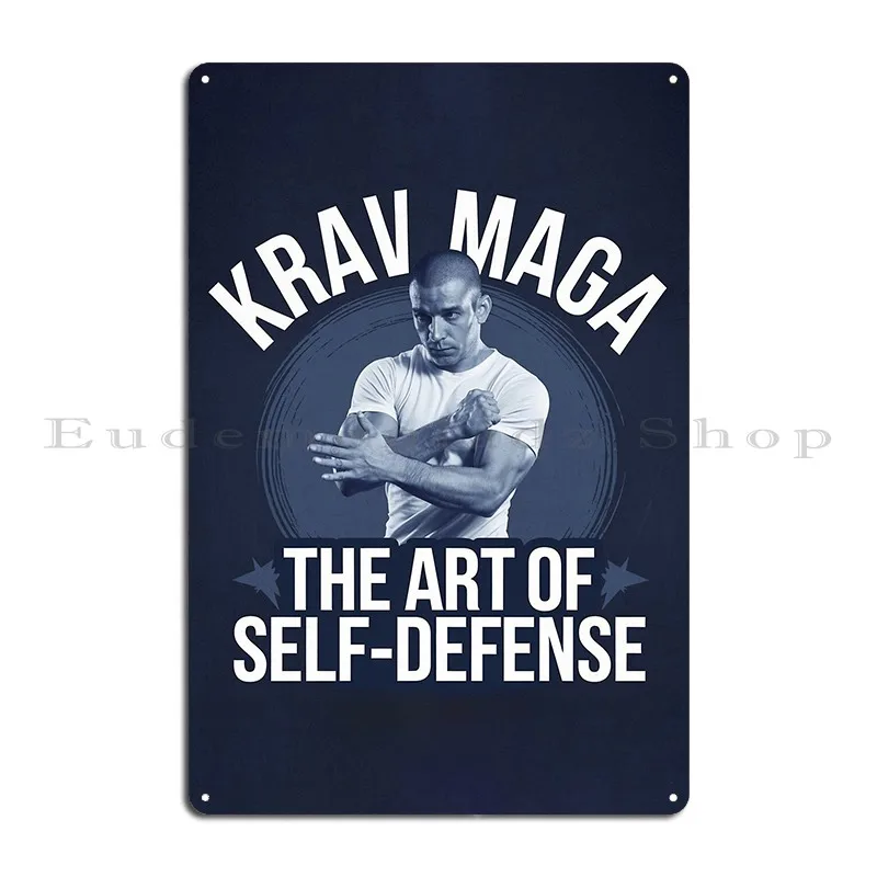Krav Maga Self Defense Essentials Shirt Metal Plaque Poster Customized Pub Wall Plaque Wall Decor Cinema Tin Sign Poster
